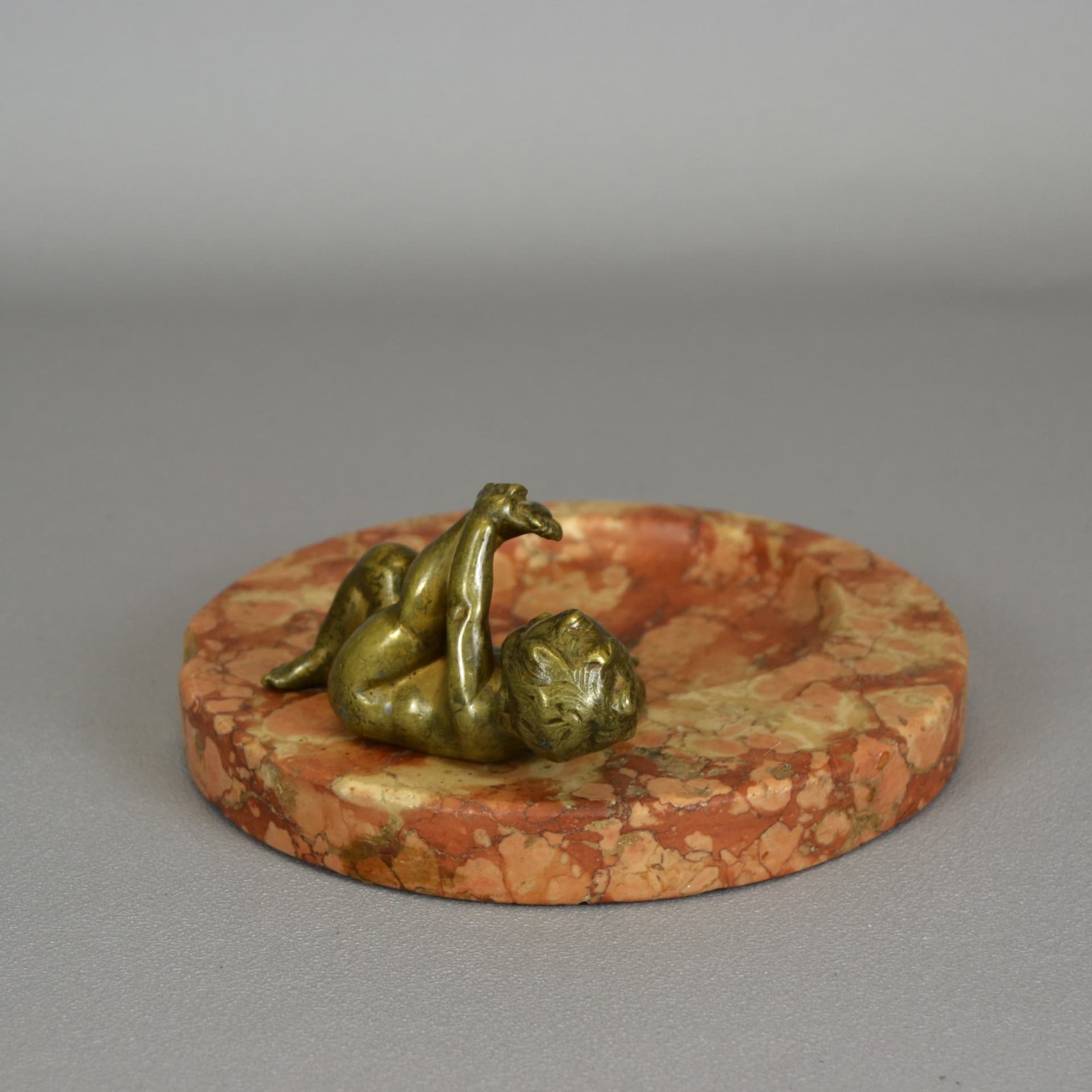 Calling Card Tray Neoclassicism, maroon marble, bronze, Germany, 19th c. - 79134