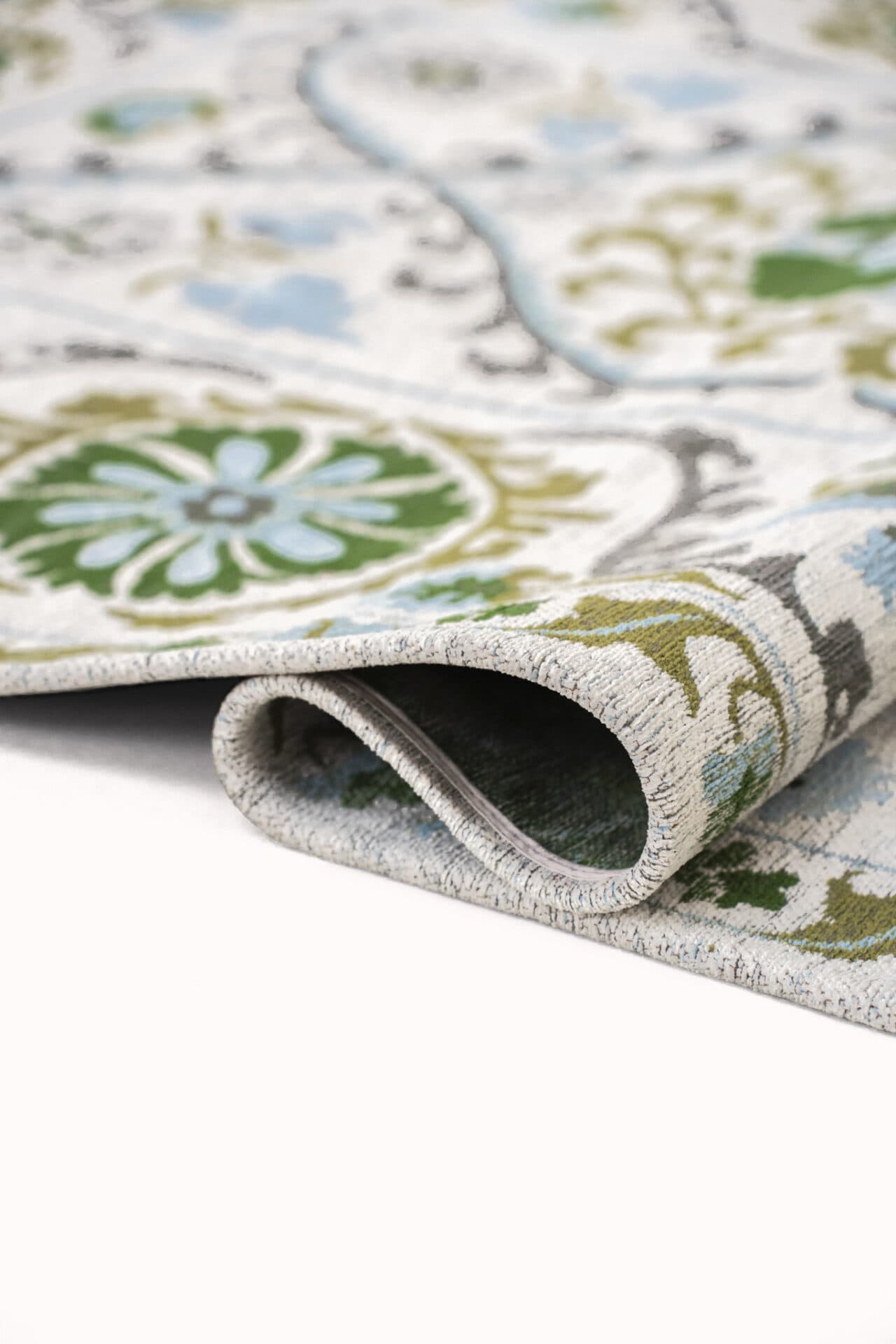 Rug SUZANI SLAVIA white, green, 240x340 cm, Louis De Poortere - 56660