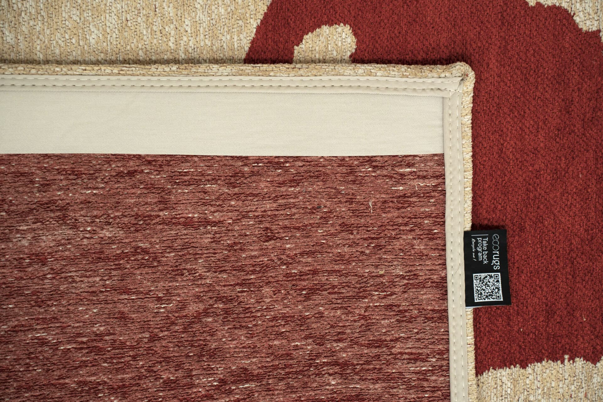Rug Ribbon Red 280x390 cm beige, burgundy, Louis De Poortere - 56469