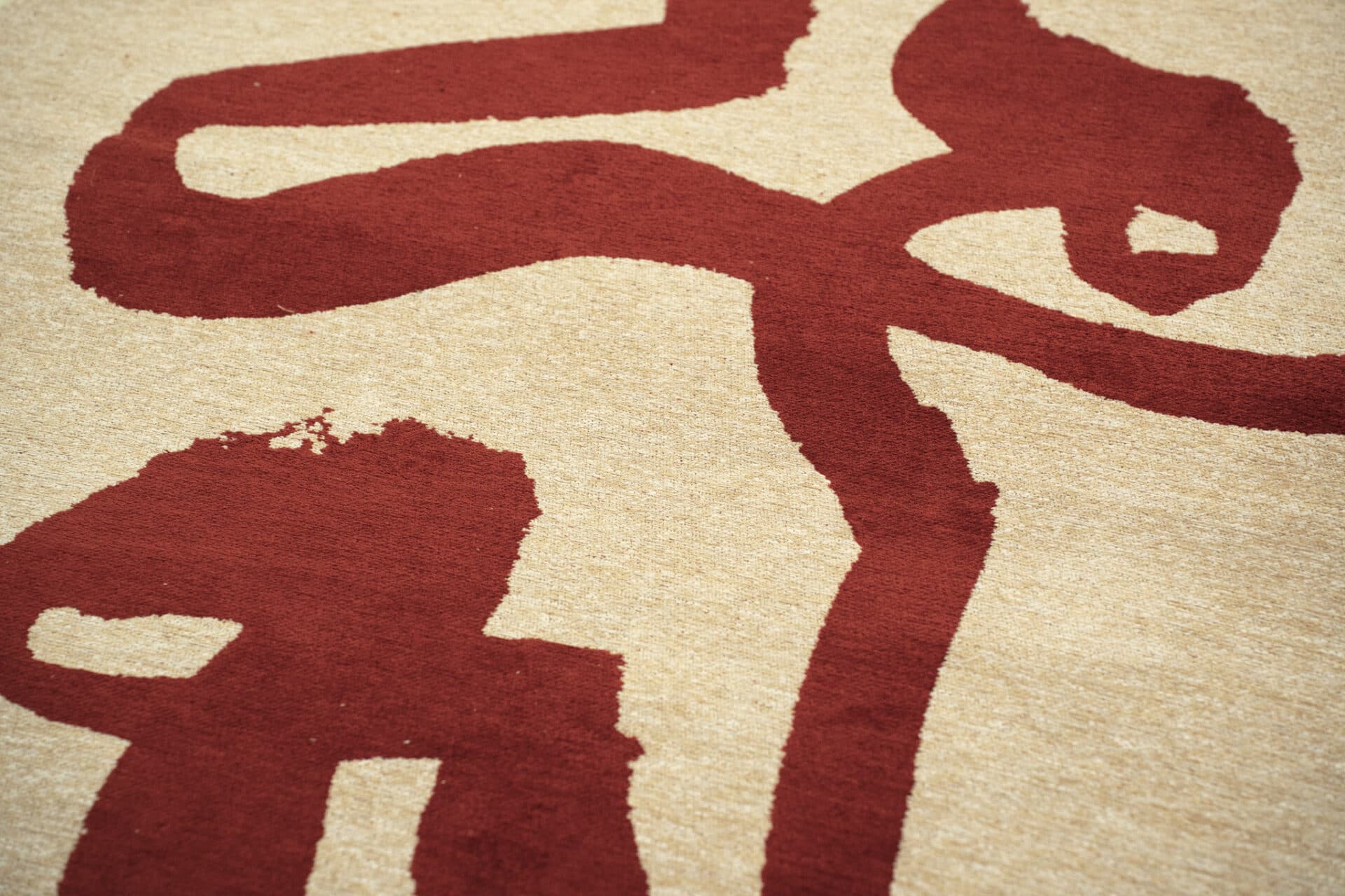 Rug Ribbon Red 280x390 cm beige, burgundy, Louis De Poortere - 56467