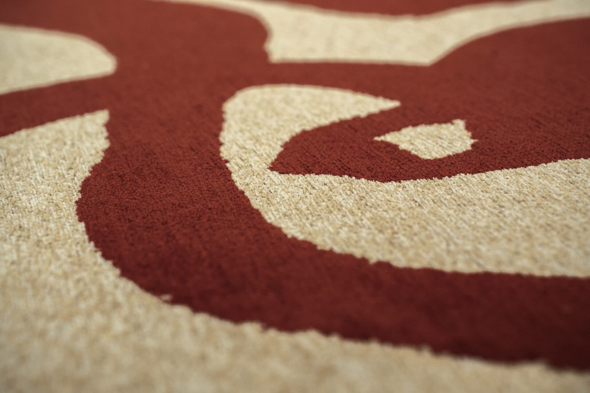 Rug Ribbon Red 170x240 cm beige, maroon, Louis De Poortere - 56389