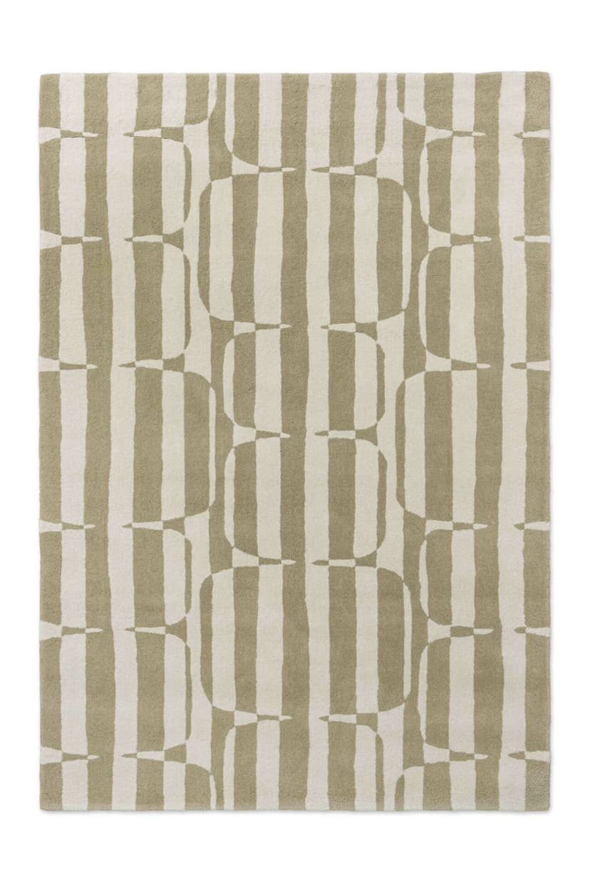 Dywan LOHKO STRIPE PEBBLE, beżowy, wełna, 120x180 cm, Scion Living