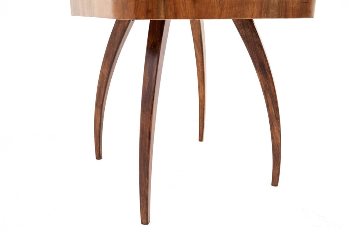 Brązowy stolik art deco, proj. J. Halabala, Czechosłowacja, lata 30. - 50038