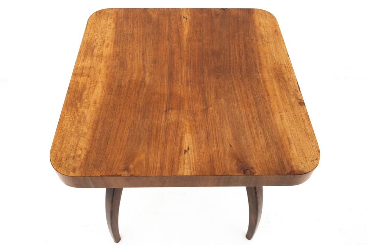 Brązowy stolik art deco, proj. J. Halabala, Czechosłowacja, lata 30. - 50036