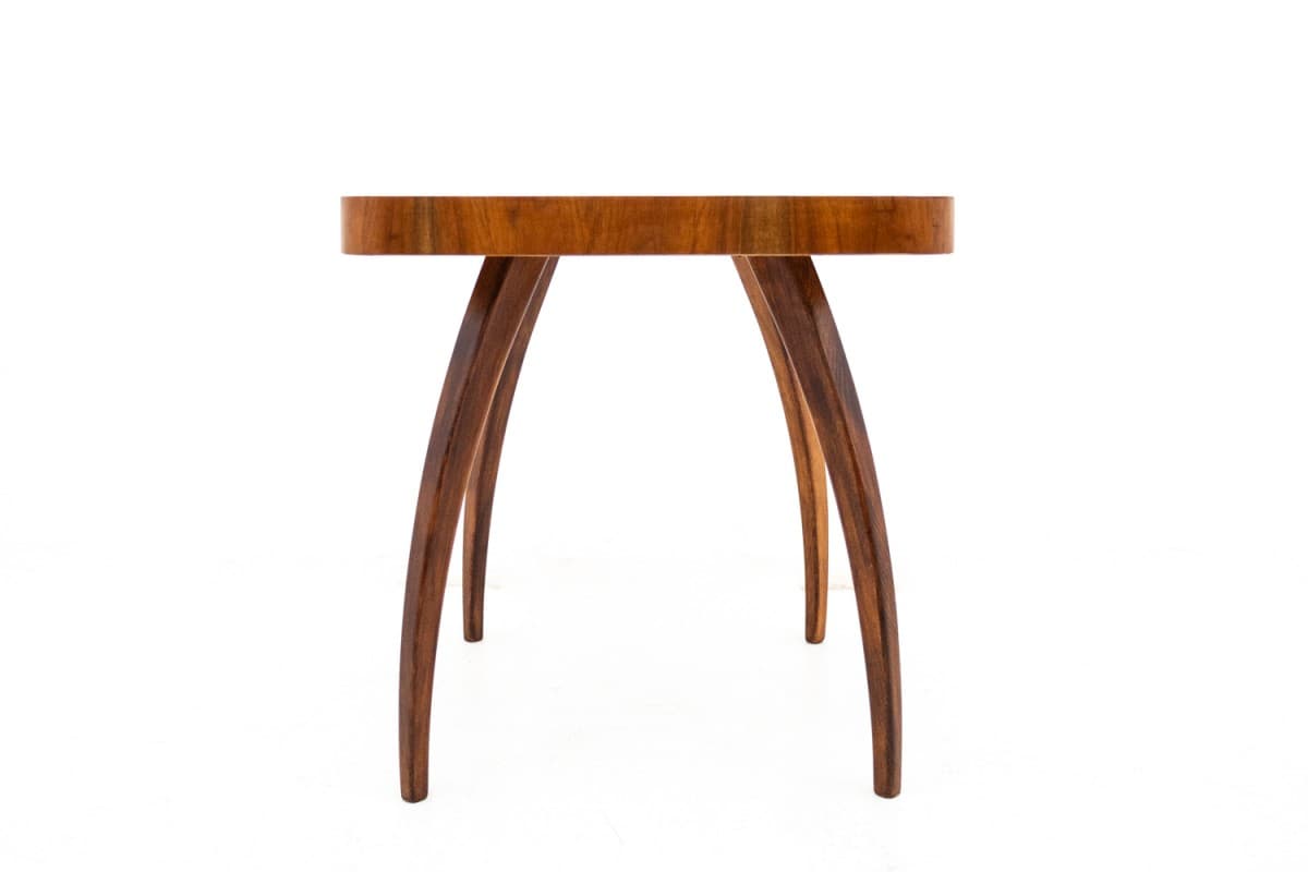 Brązowy stolik art deco, proj. J. Halabala, Czechosłowacja, lata 30. - 50033