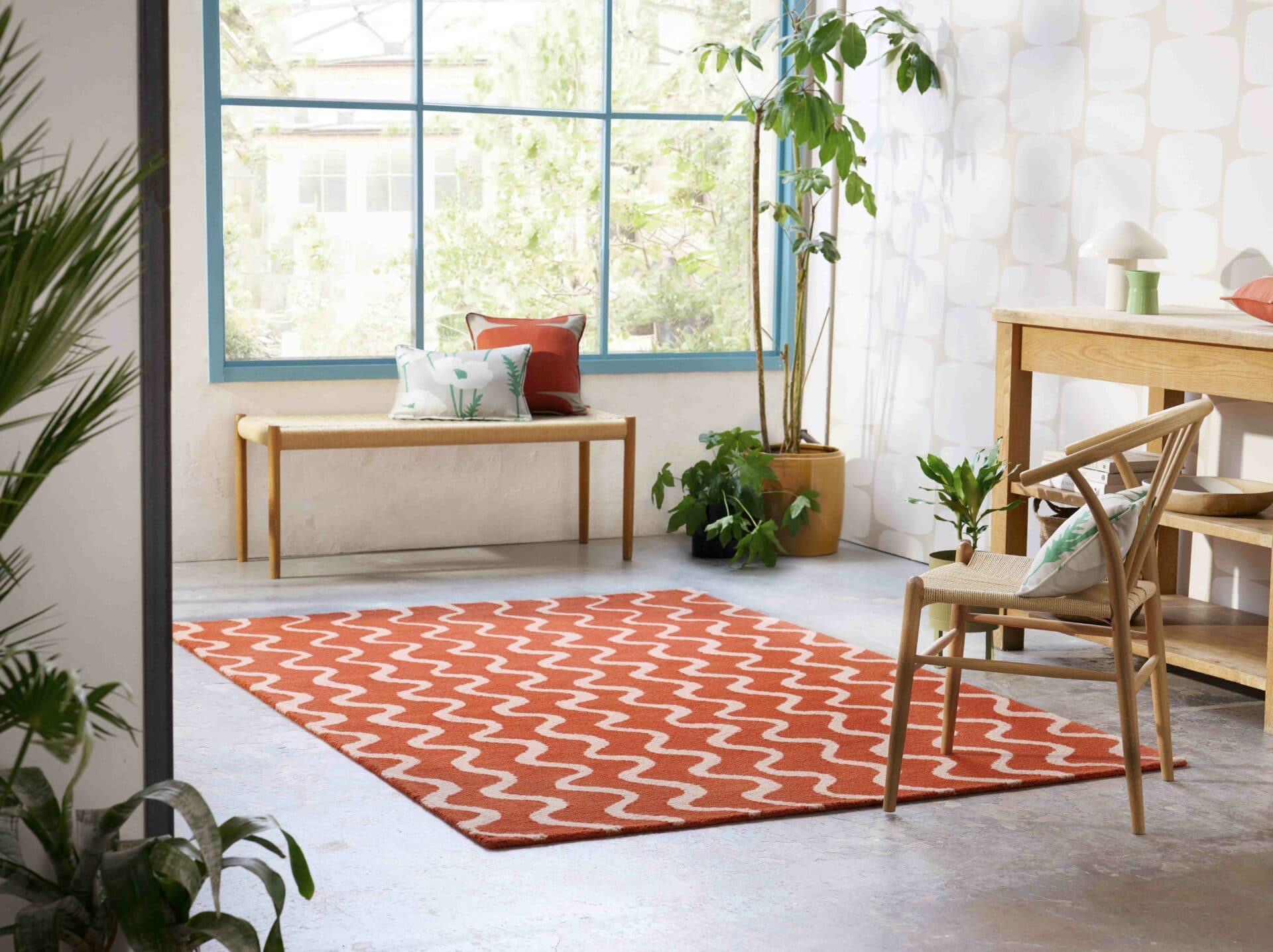 Rug Ribbon Coral 200x280 cm, red, wool, Scion Living - 56225