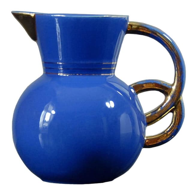 Cobalt Ceramic Jug, by R. Chevalier for Boch Freres, Belgium, 1930s - DIMENSION