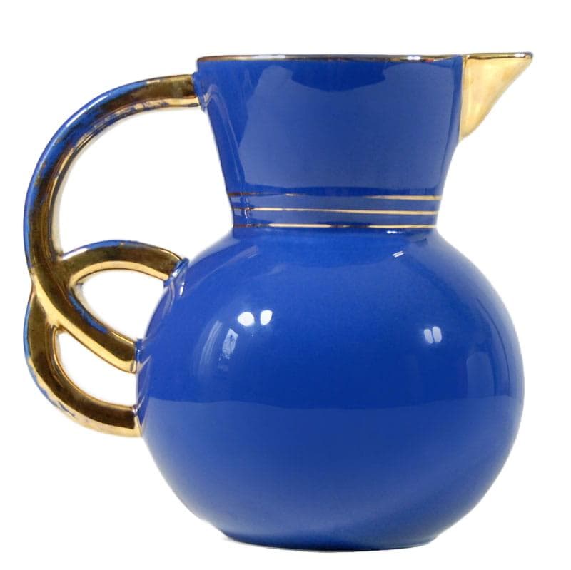 Cobalt Ceramic Jug, by R. Chevalier for Boch Freres, Belgium, 1930s - 5259