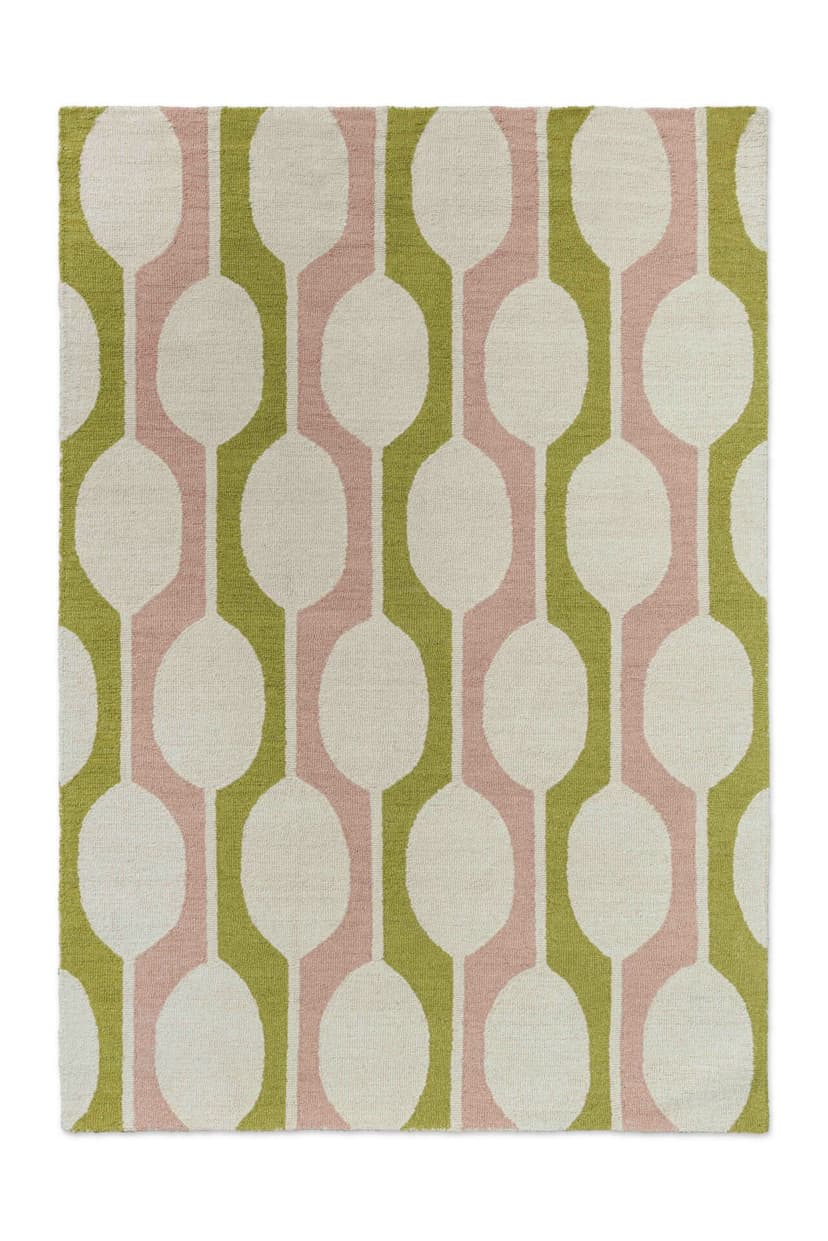 Dywan Billow Lichen 160x230 cm beżowy, oliwkowy, różowy, wełna, Scion Living