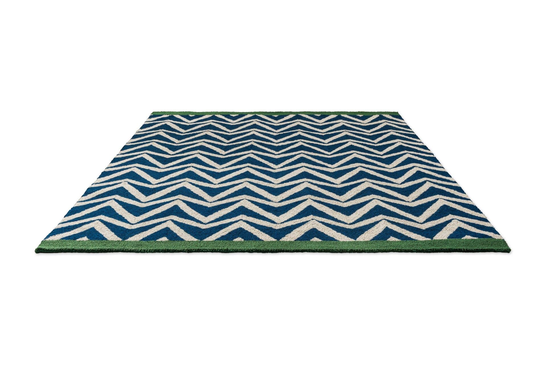 Dywan Dhurrie blue 250x350 cm, niebieski, zielony, Scion Living - 57122