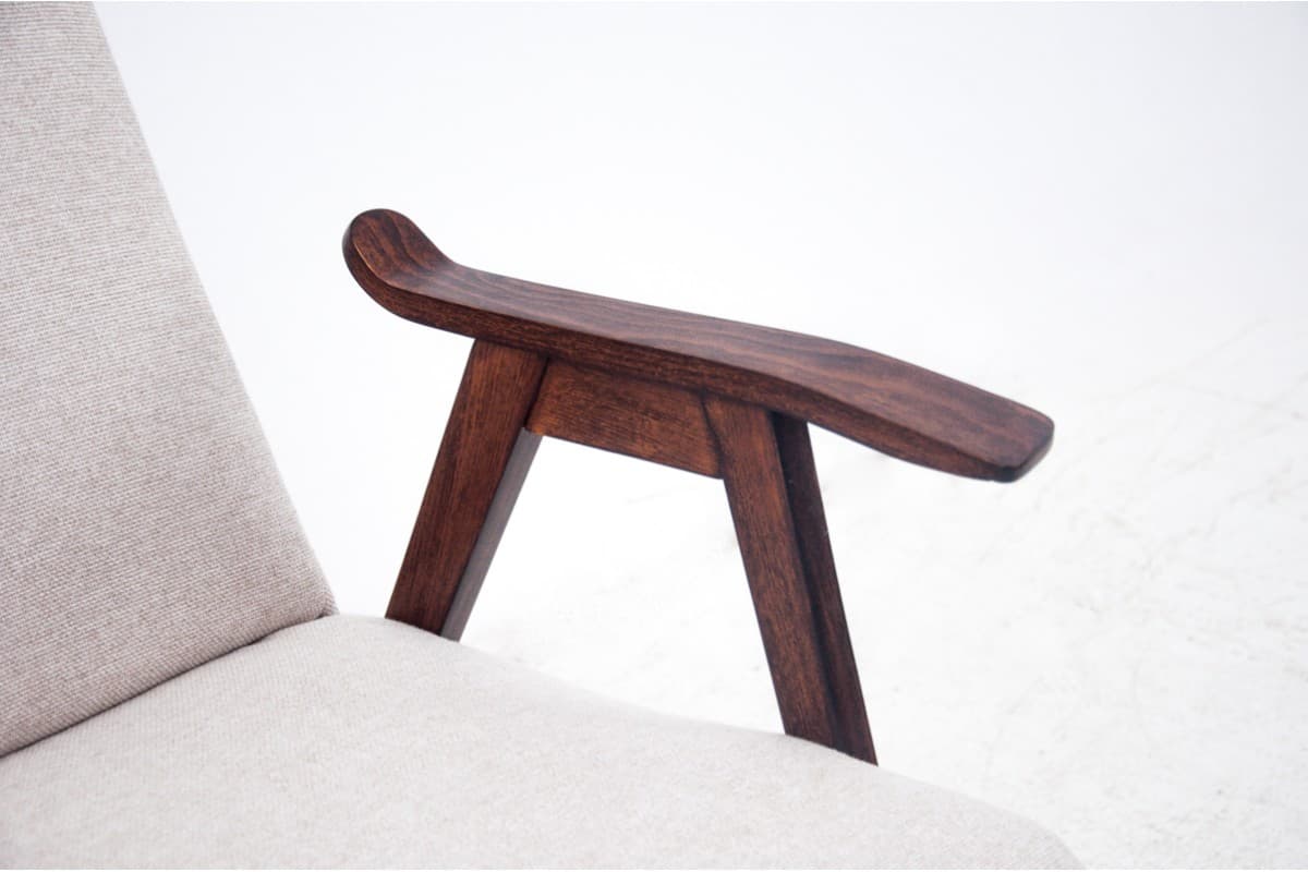 Beżowy fotel, Polska, lata 60. - 50050