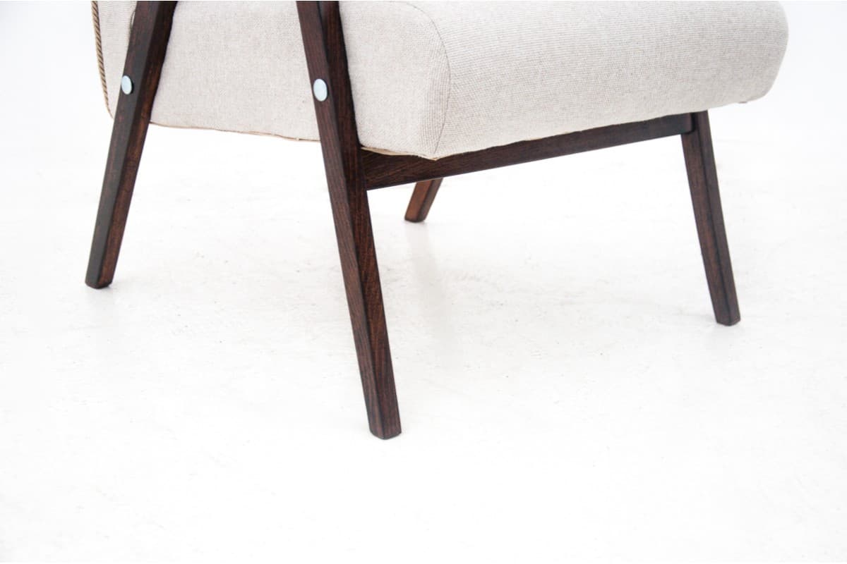 Beżowy fotel, Polska, lata 60. - 50051