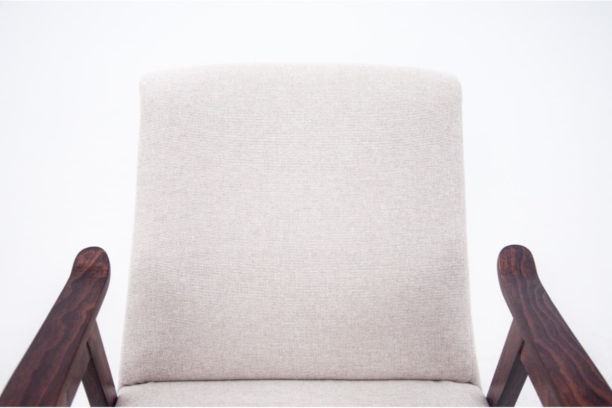 Beżowy fotel, Polska, lata 60. - 50049