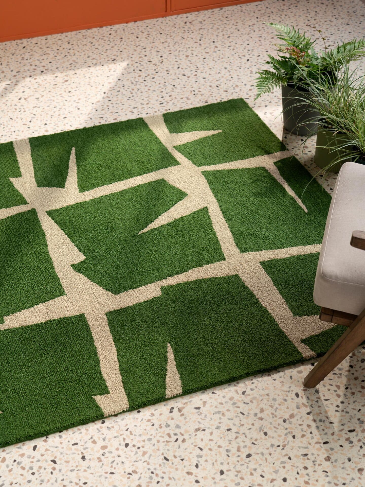 Outdoor rug MOQUI GREEN 160x230 cm, green, beige, Scion Living - 57040