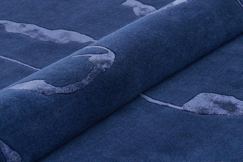 Dywan Shapes Canyon Blue 200x300 cm, niebieski, wełna, wiskoza, Carpets & More - 57036