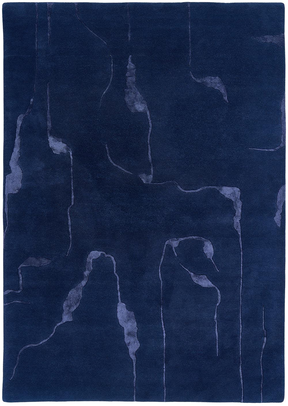 Dywan Shapes Canyon Blue 160x230 cm, niebieski, wełna, wiskoza, Carpets & More