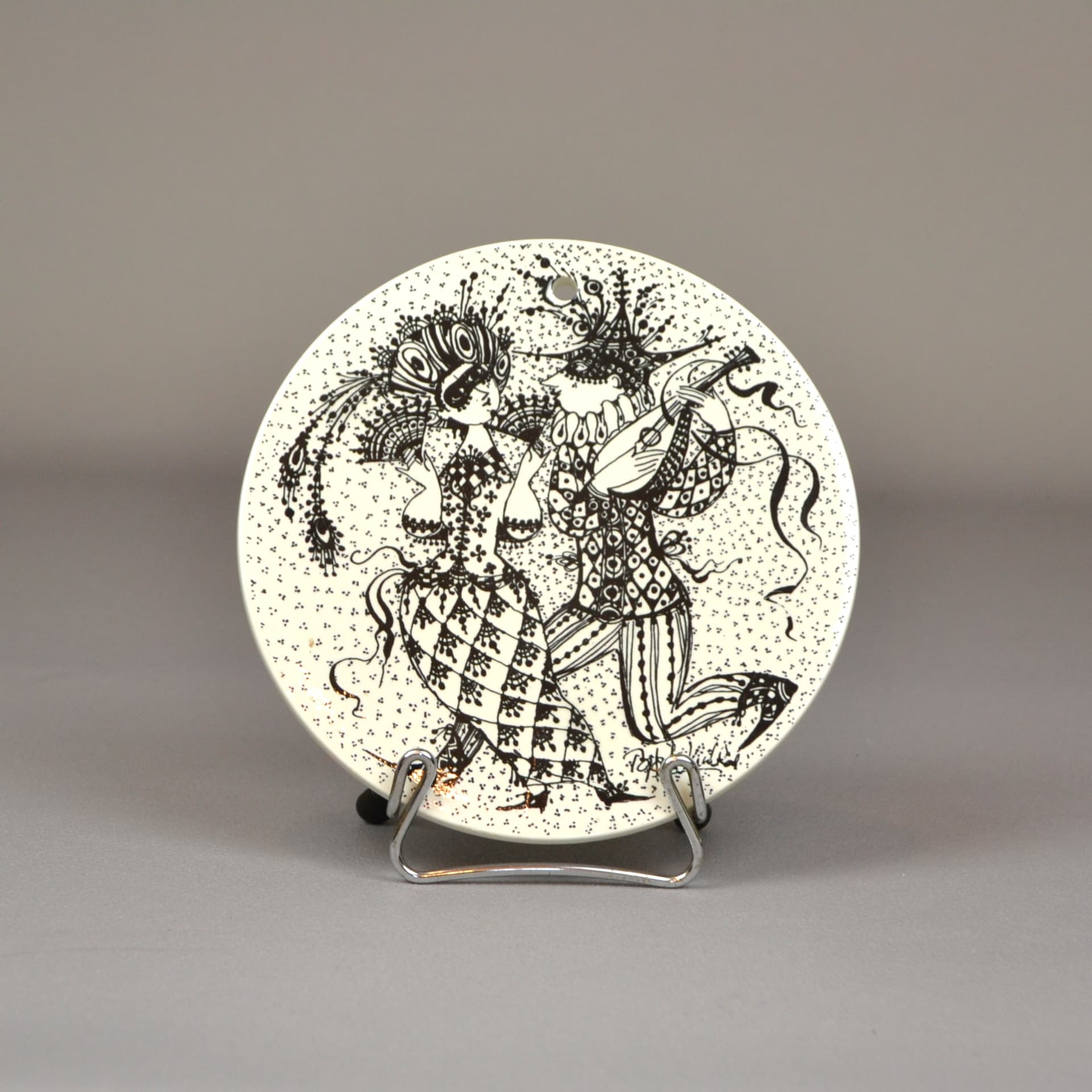 Komplet plakiet ceramicznych, biały, ceramika, proj. B. Wiinblad, Nymolle, Norwegia, lata 70. - 79111