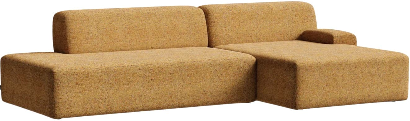 Sofa modułowa Umi narożna prawostronna 255 cm żółty, Feum