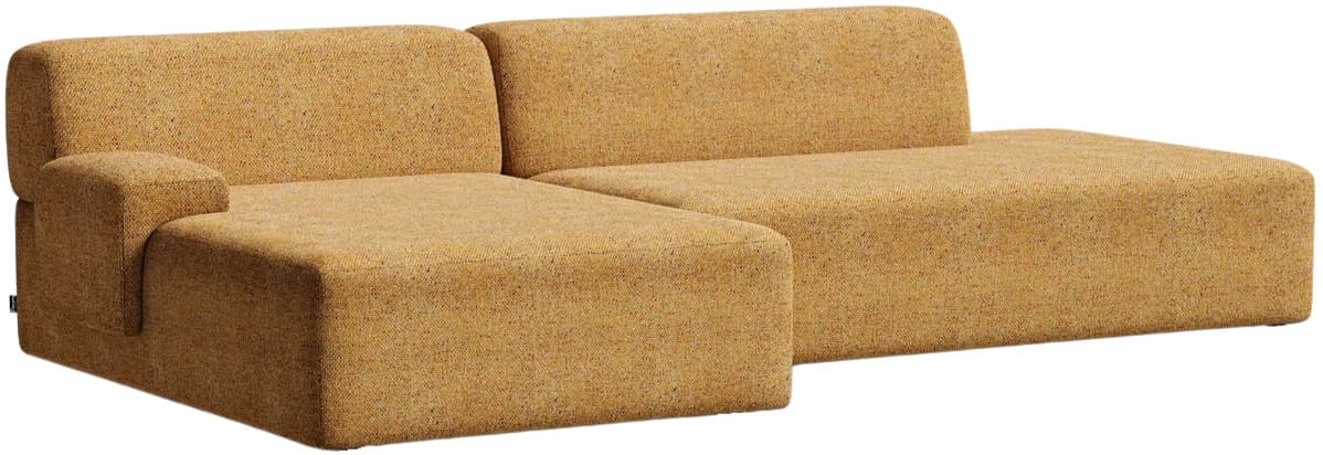 Sofa modułowa Umi narożna lewostronna 255 cm żółty, Feum