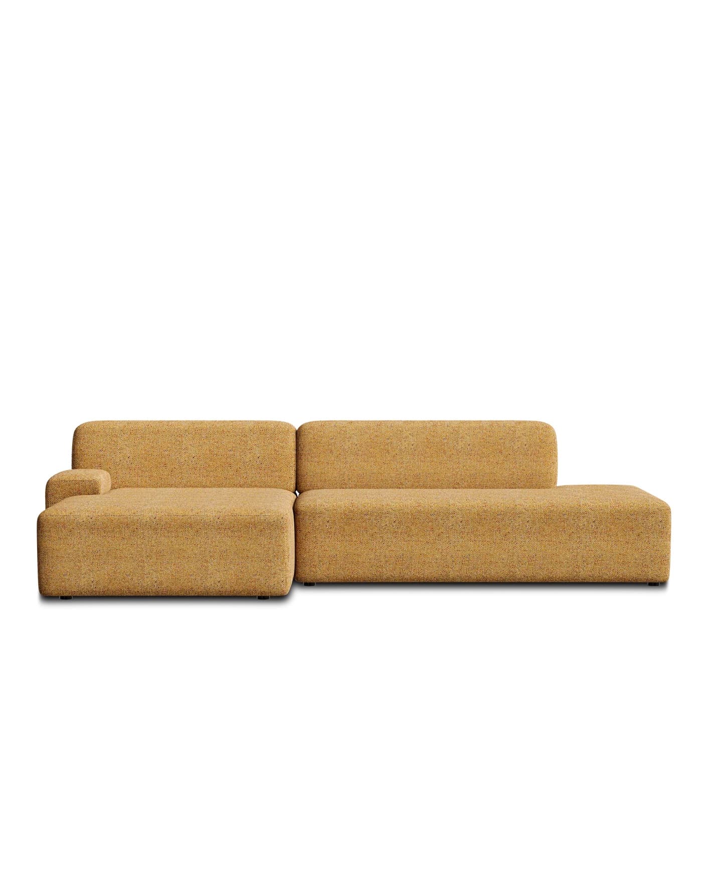 Sofa modułowa Umi narożna lewostronna 255 cm żółty, Feum - 57527