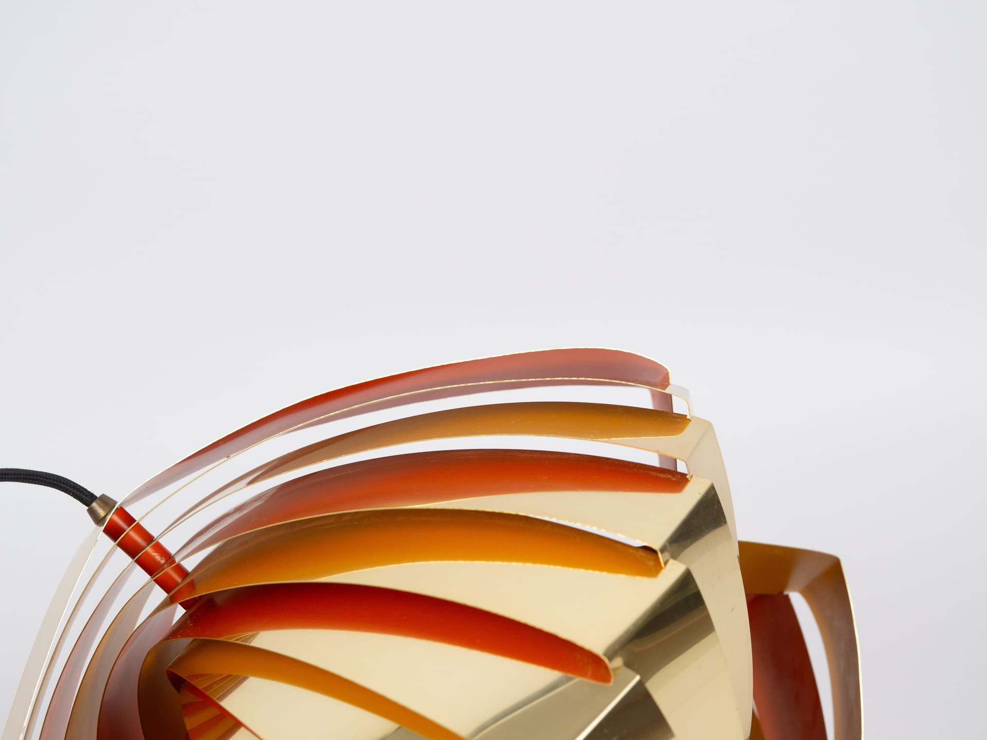 Golden Aluminum Konkylie Pendant Lamp, by L. Weisdorf for Lyfa, Denmark, 1960s - 58357