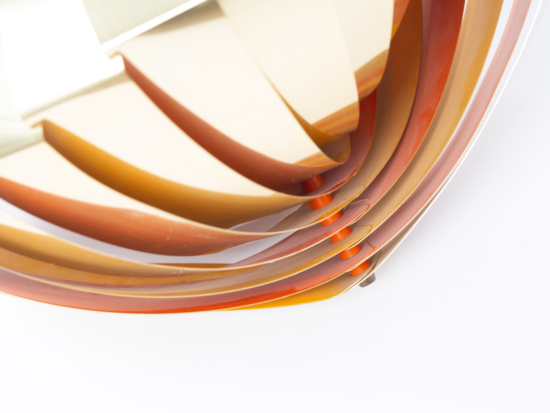 Golden Aluminum Konkylie Pendant Lamp, by L. Weisdorf for Lyfa, Denmark, 1960s - 58355