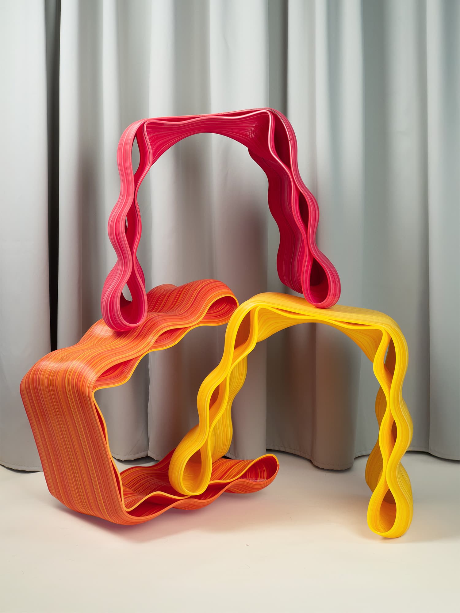 Stołek, STOUEK, różowy, proj. K. Luteracki, Bluba Studio - 58392