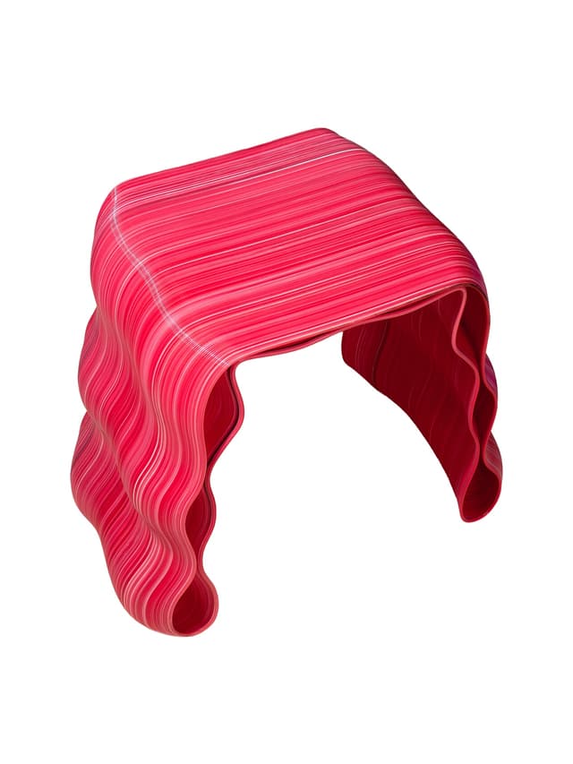 Stołek, STOUEK, różowy, proj. K. Luteracki, Bluba Studio - WYMIARY