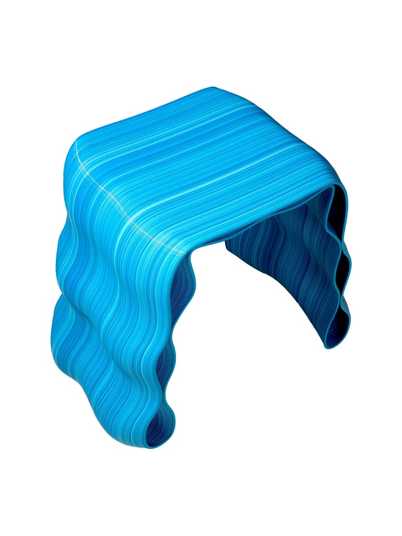 Stołek, STOUEK, niebieski, proj. K. Luteracki, Bluba Studio