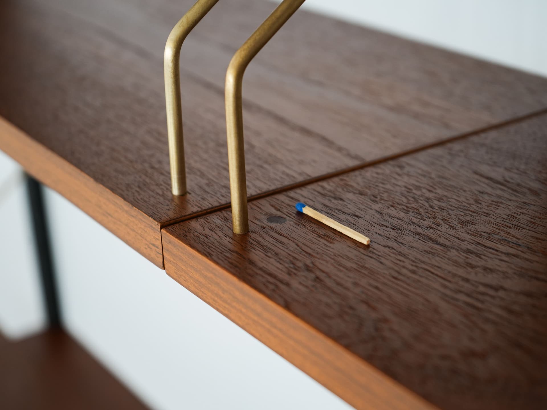 Wall System Shelving Unit, dark brown teak, Denmark, 1960s. - 58708