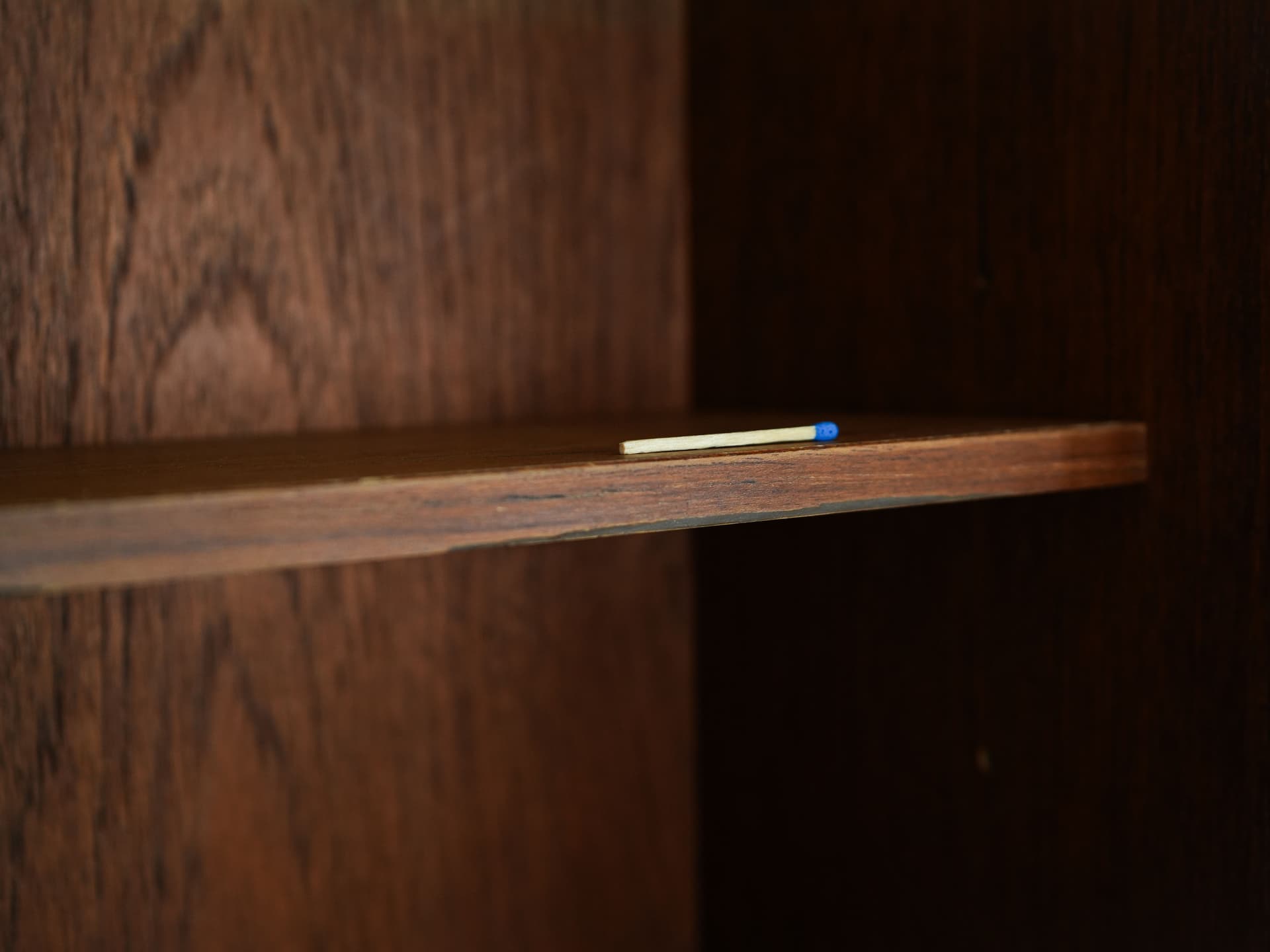 Wall System Shelving Unit, dark brown teak, Denmark, 1960s. - 58703