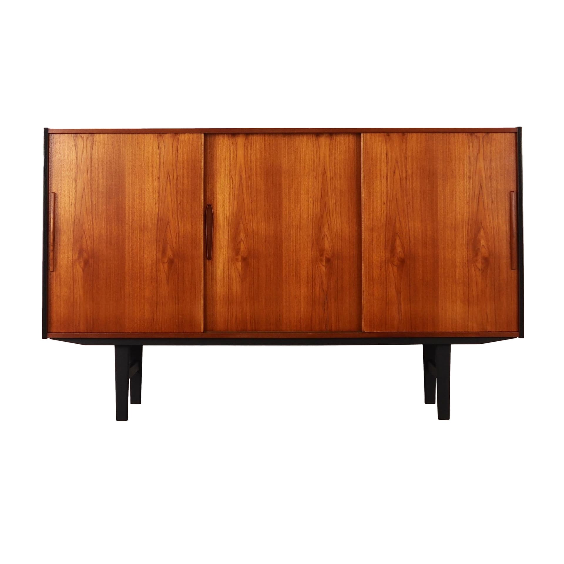 Highboard, light brown teak, Denmark, 1960s.