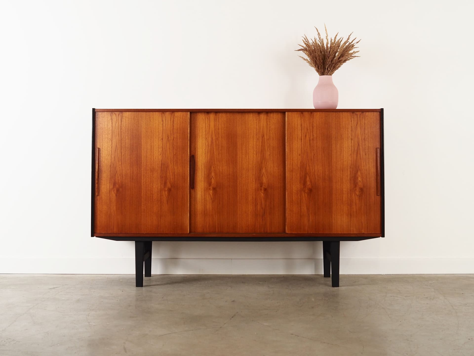 Highboard, light brown teak, Denmark, 1960s. - 58774
