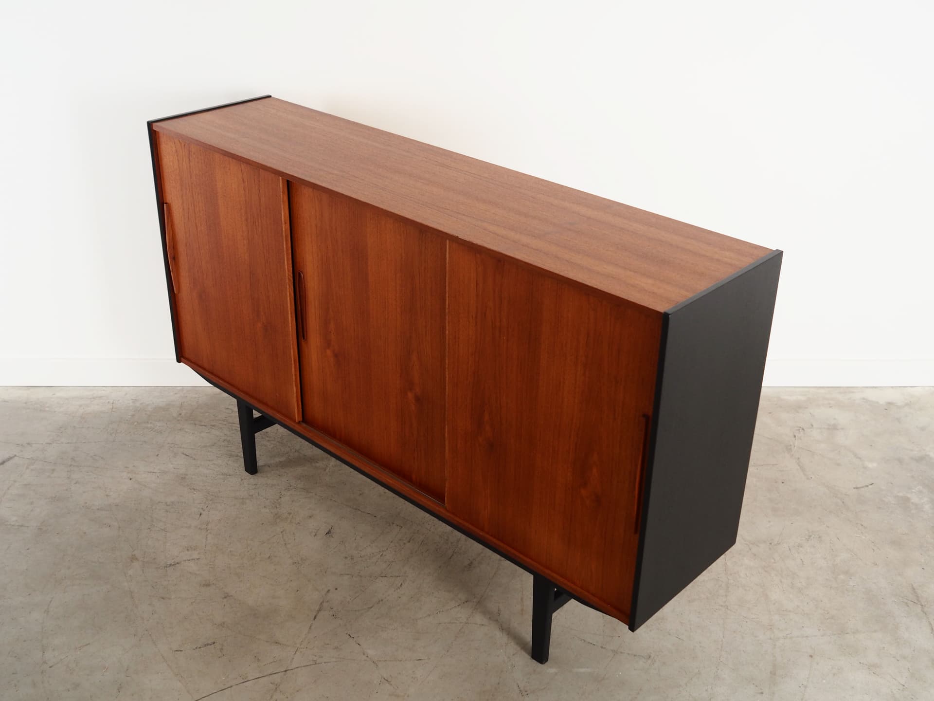 Highboard, light brown teak, Denmark, 1960s. - 58780