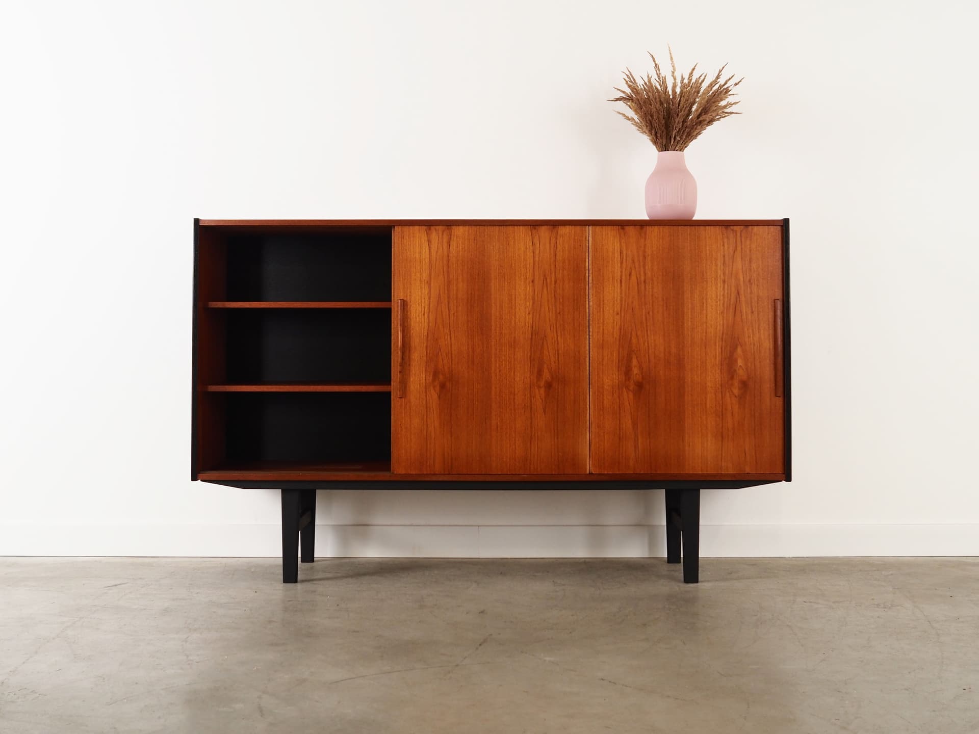 Highboard, light brown teak, Denmark, 1960s. - 58776