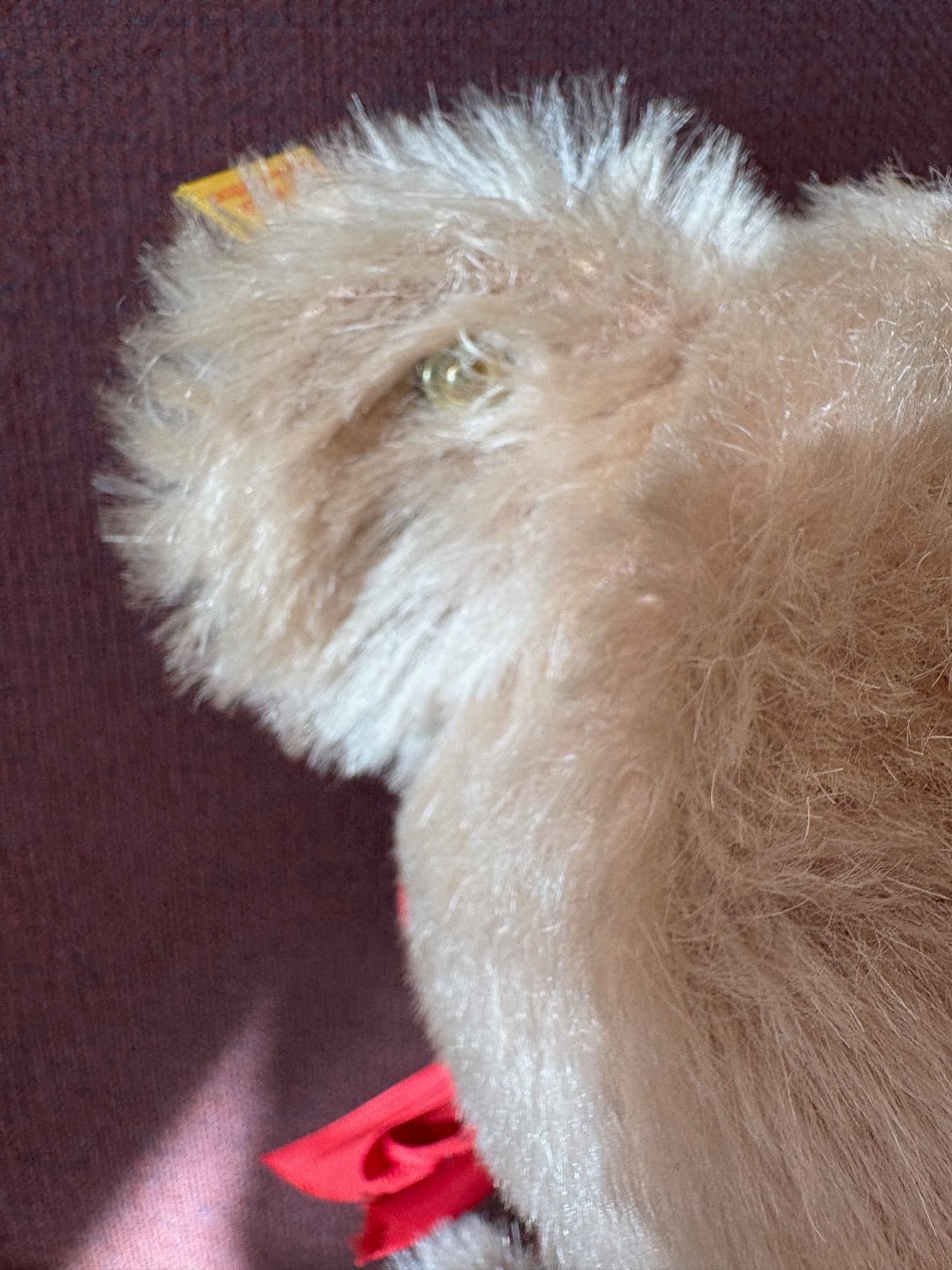 Teddy bear, beige mohair, Steiff, Germany, 1980s. - 58974