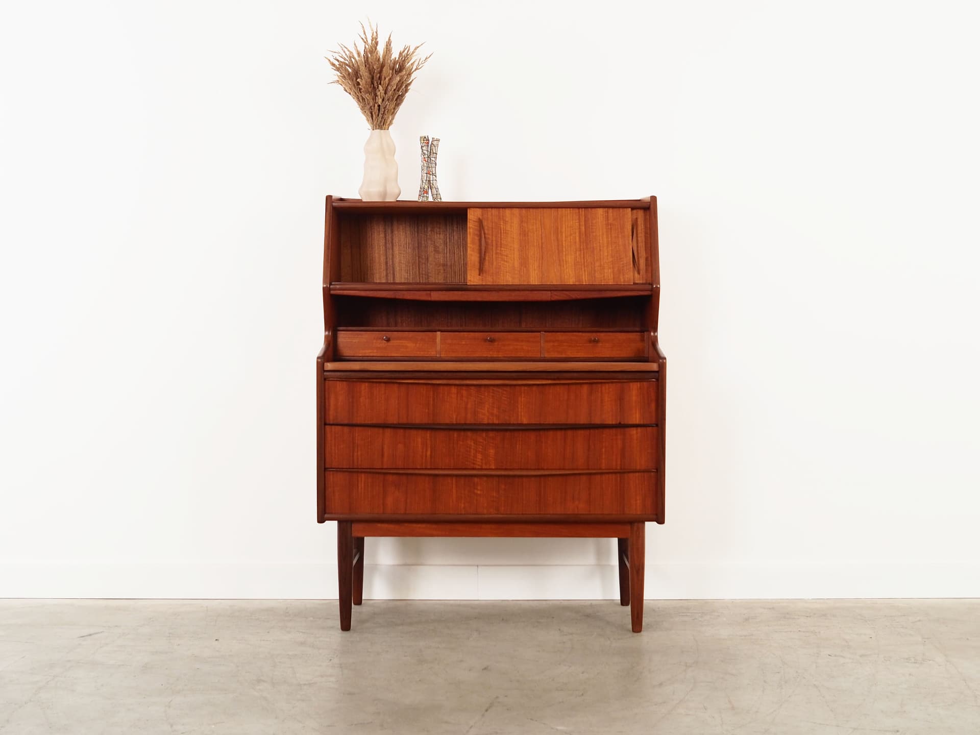 Secretary desk, brown teak, Denmark, 1970s. - 59061