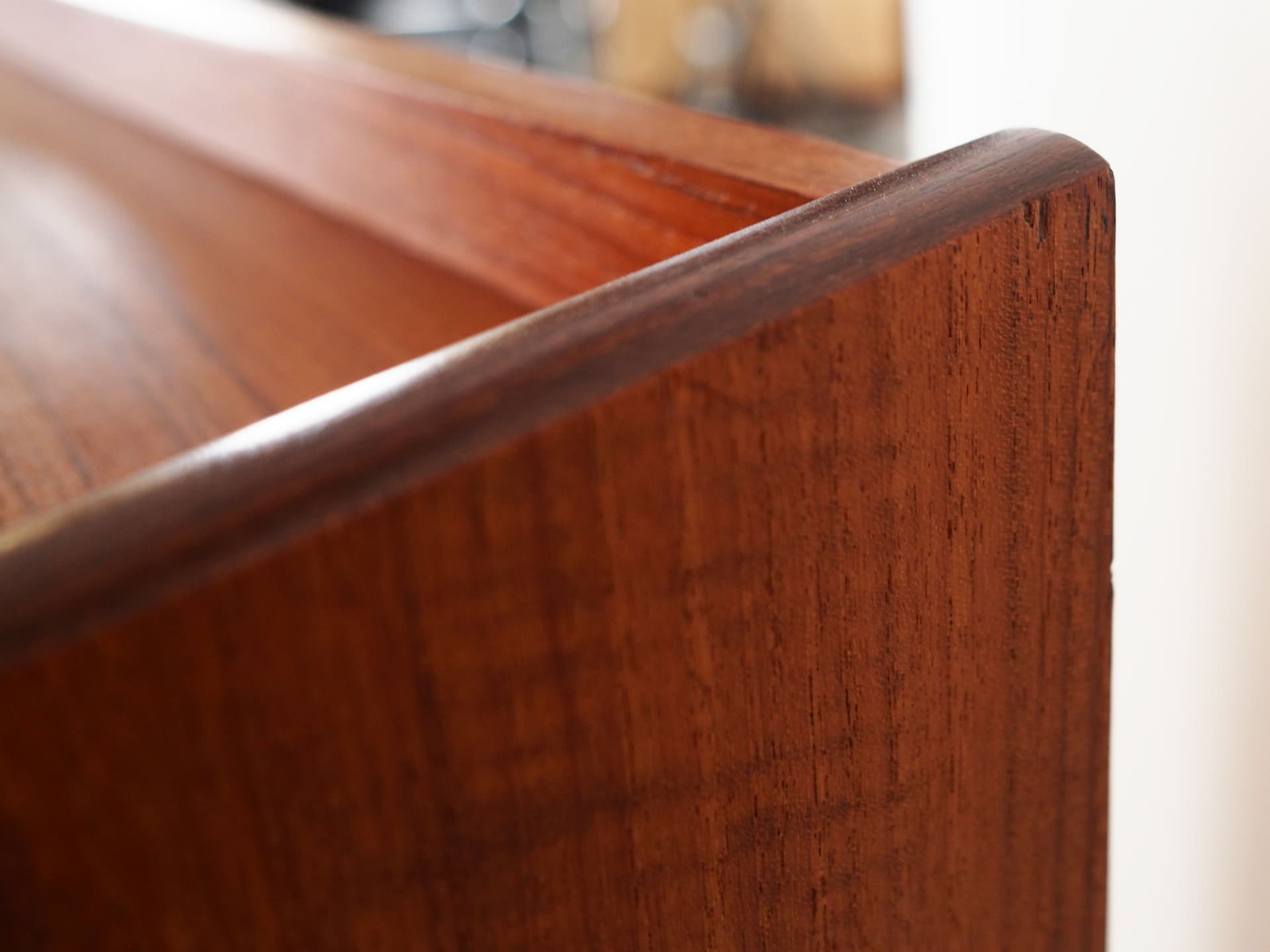 Secretary desk, brown teak, Denmark, 1970s. - 59072