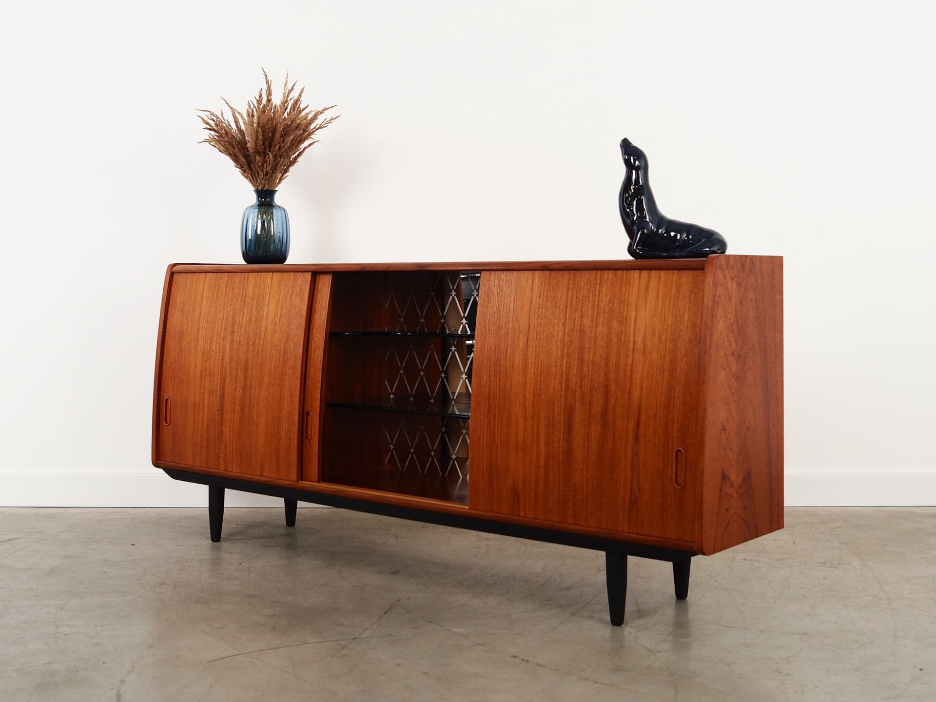 Sideboard, teak brązowy, Dania, lata 70. - 59077
