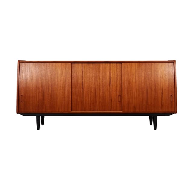 Sideboard, teak brązowy, Dania, lata 70. - WYMIARY