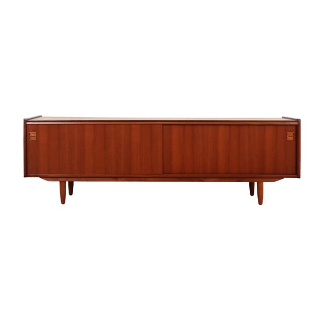 Sideboard, brązowy, teak, Dania, lata 70. - WYMIARY