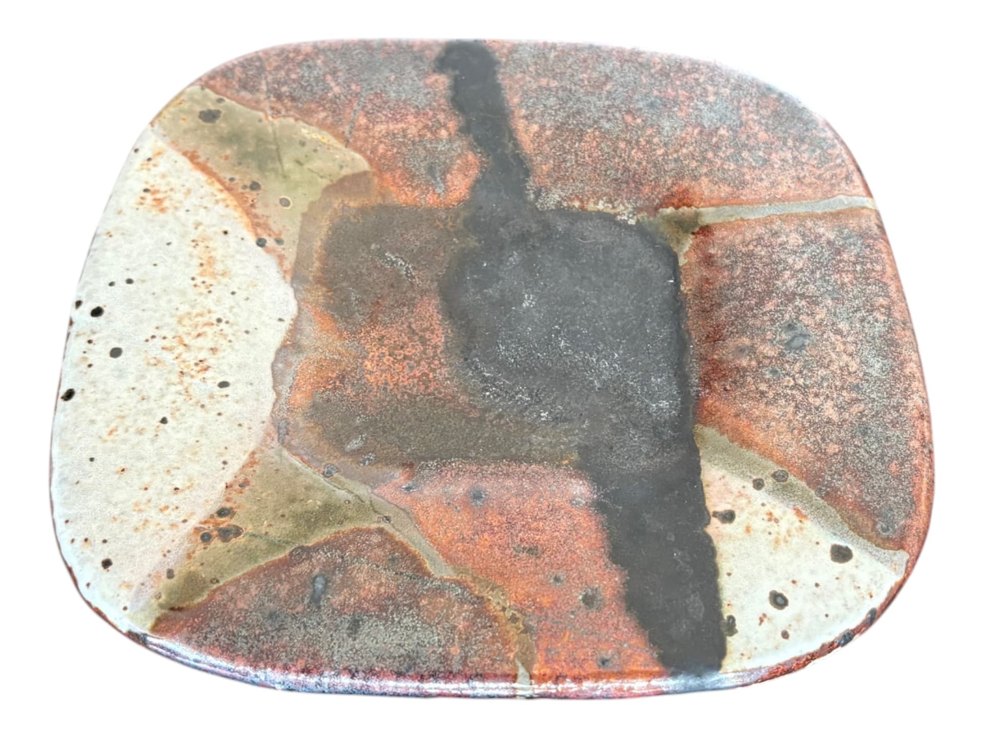 Decorative bowl, multicolor ceramics, by J. Pouchain, Atelier Dieulefit, France, 1960s. - 61193