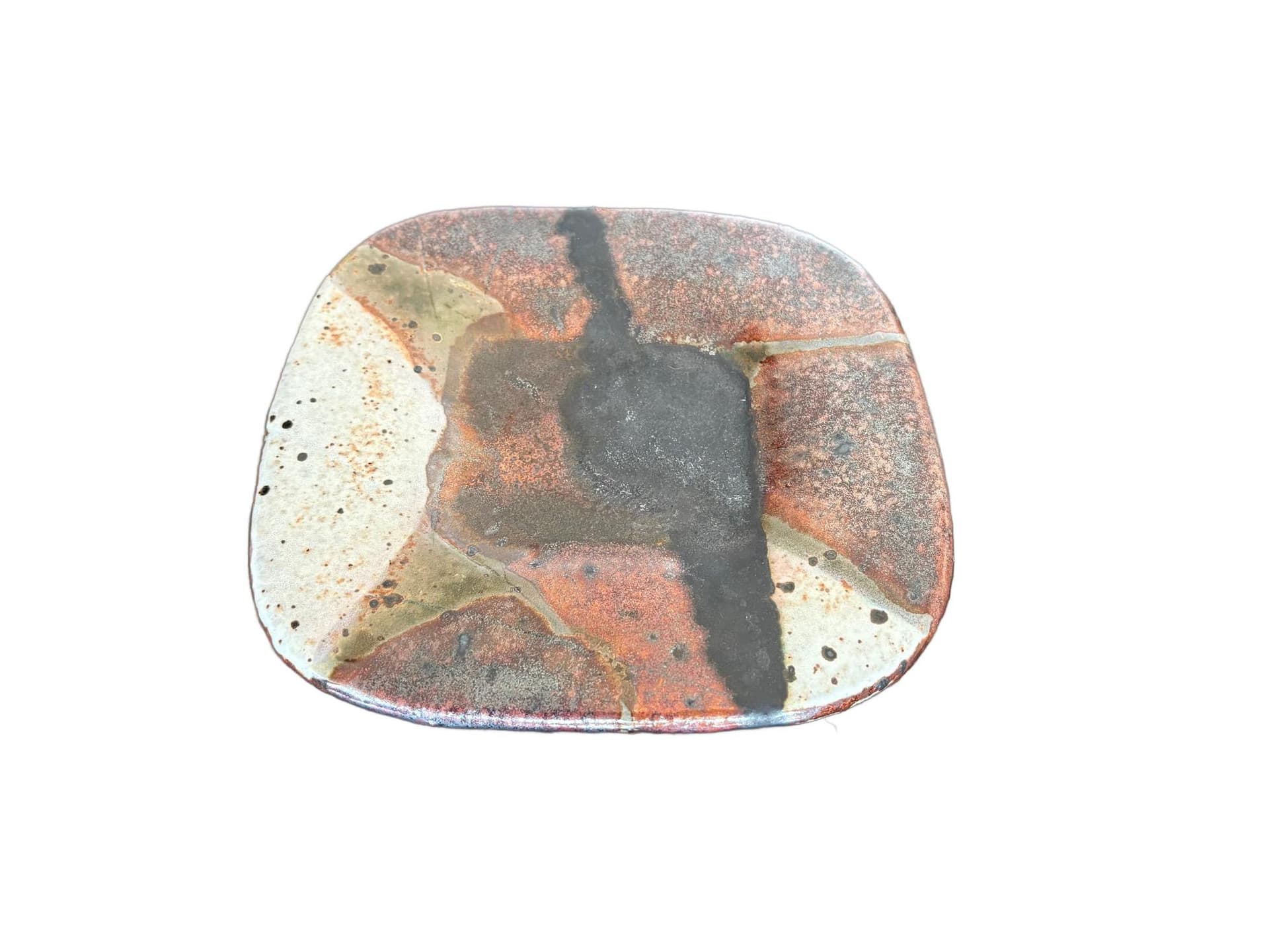 Decorative bowl, multicolor ceramics, by J. Pouchain, Atelier Dieulefit, France, 1960s.