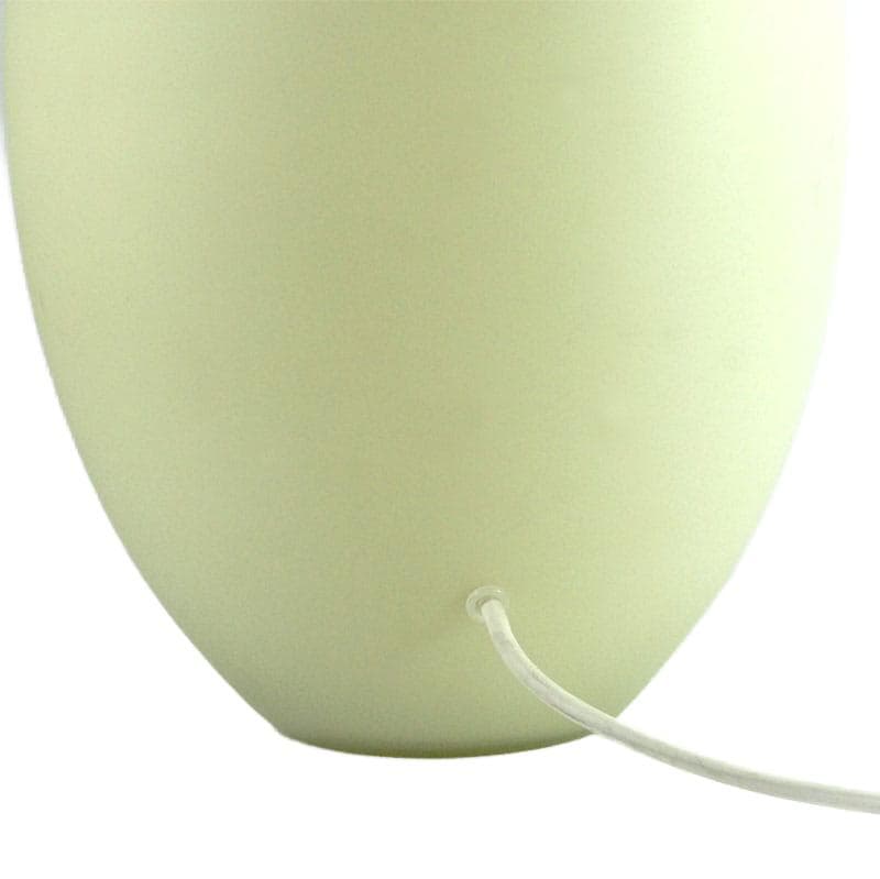 Ivory Satin Glass Table Lamp, Italy, 1980s - 5293