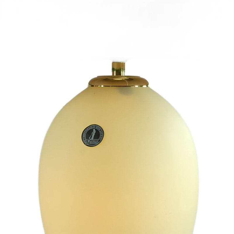 Ivory Satin Glass Table Lamp, Italy, 1980s - 5289