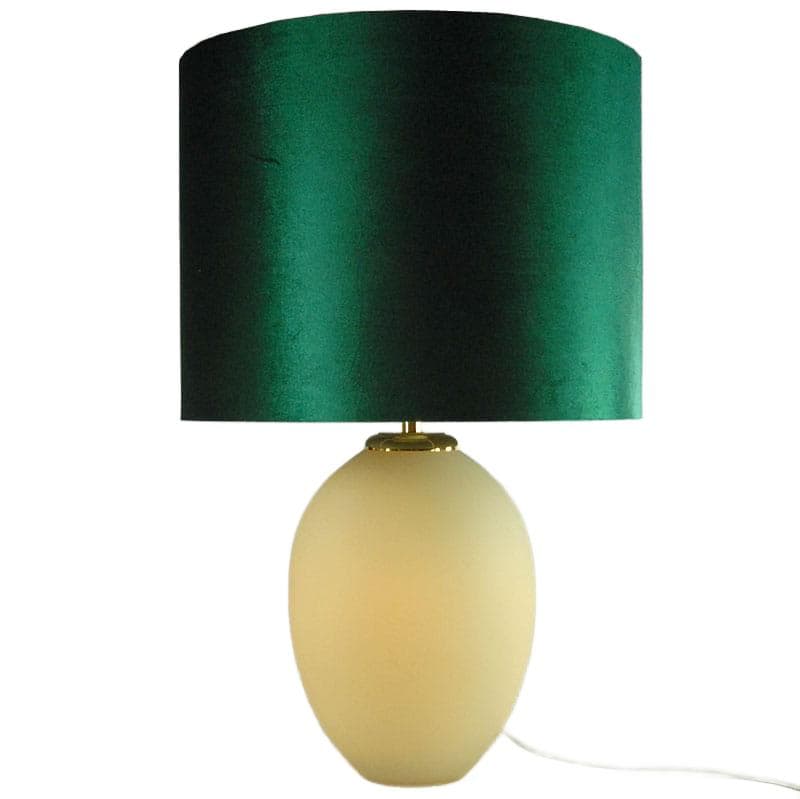 Ivory Satin Glass Table Lamp, Italy, 1980s - 5288