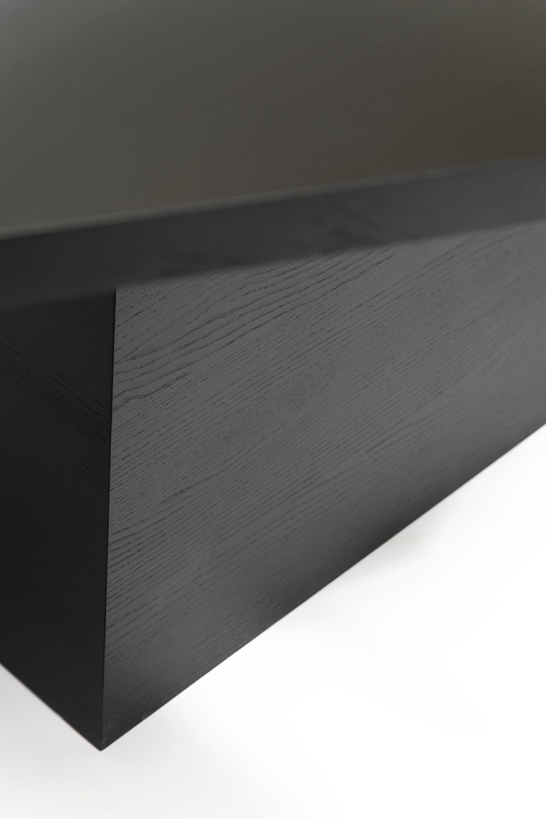 Table 160/180x90/100x76 cm black oak, no designer info, no brand - 62073