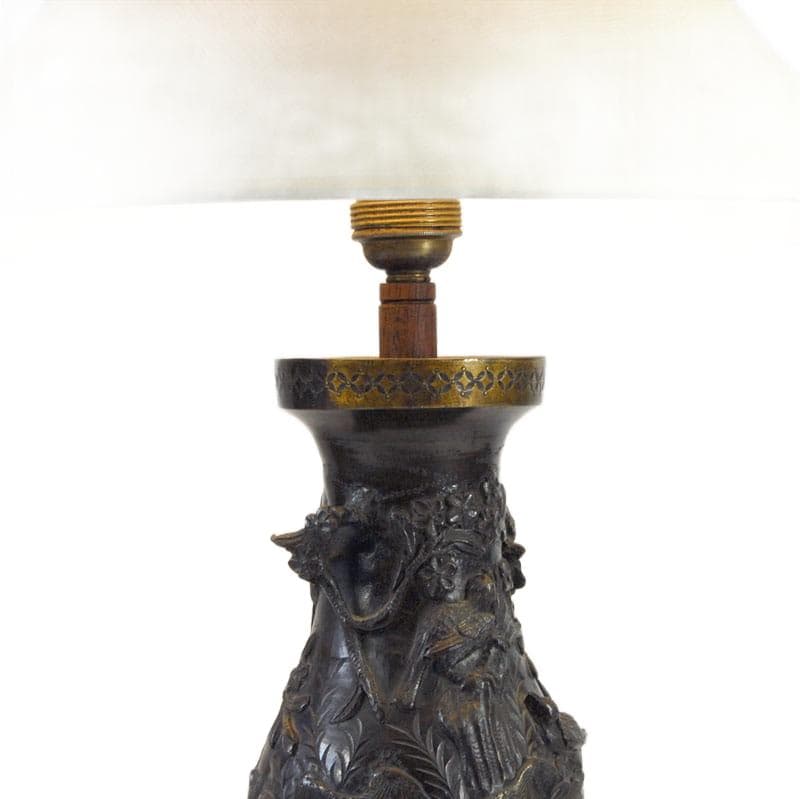 Brązowa lampa stołowa, Japonia, XIX w. - 5285