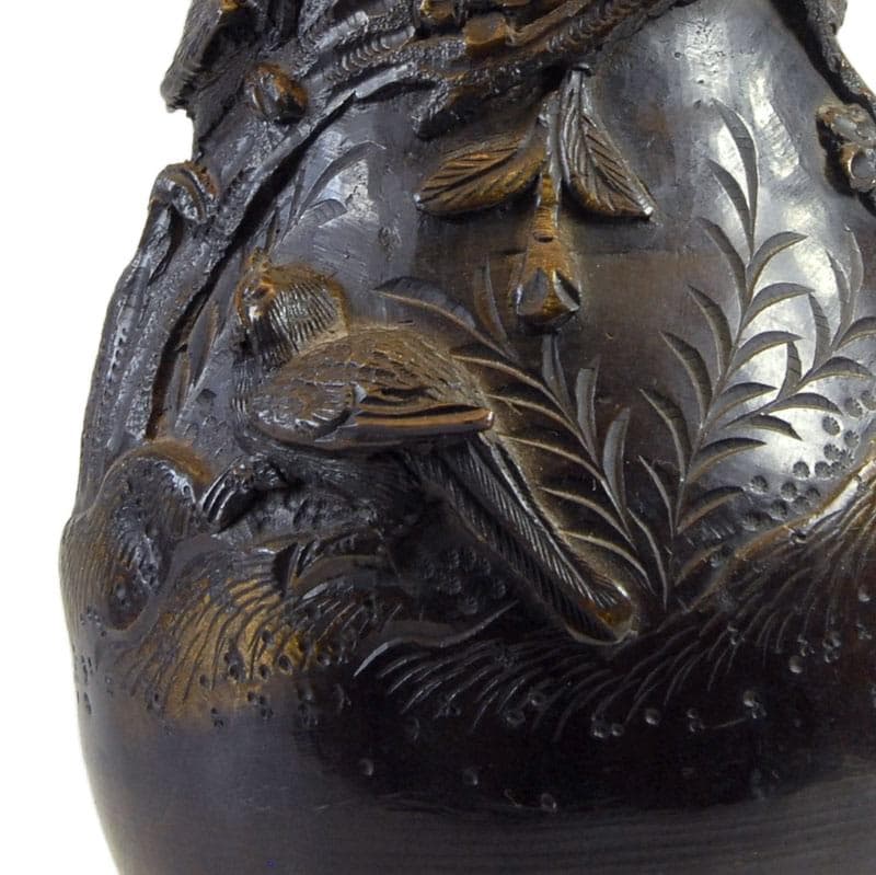 Brązowa lampa stołowa, Japonia, XIX w. - 5283