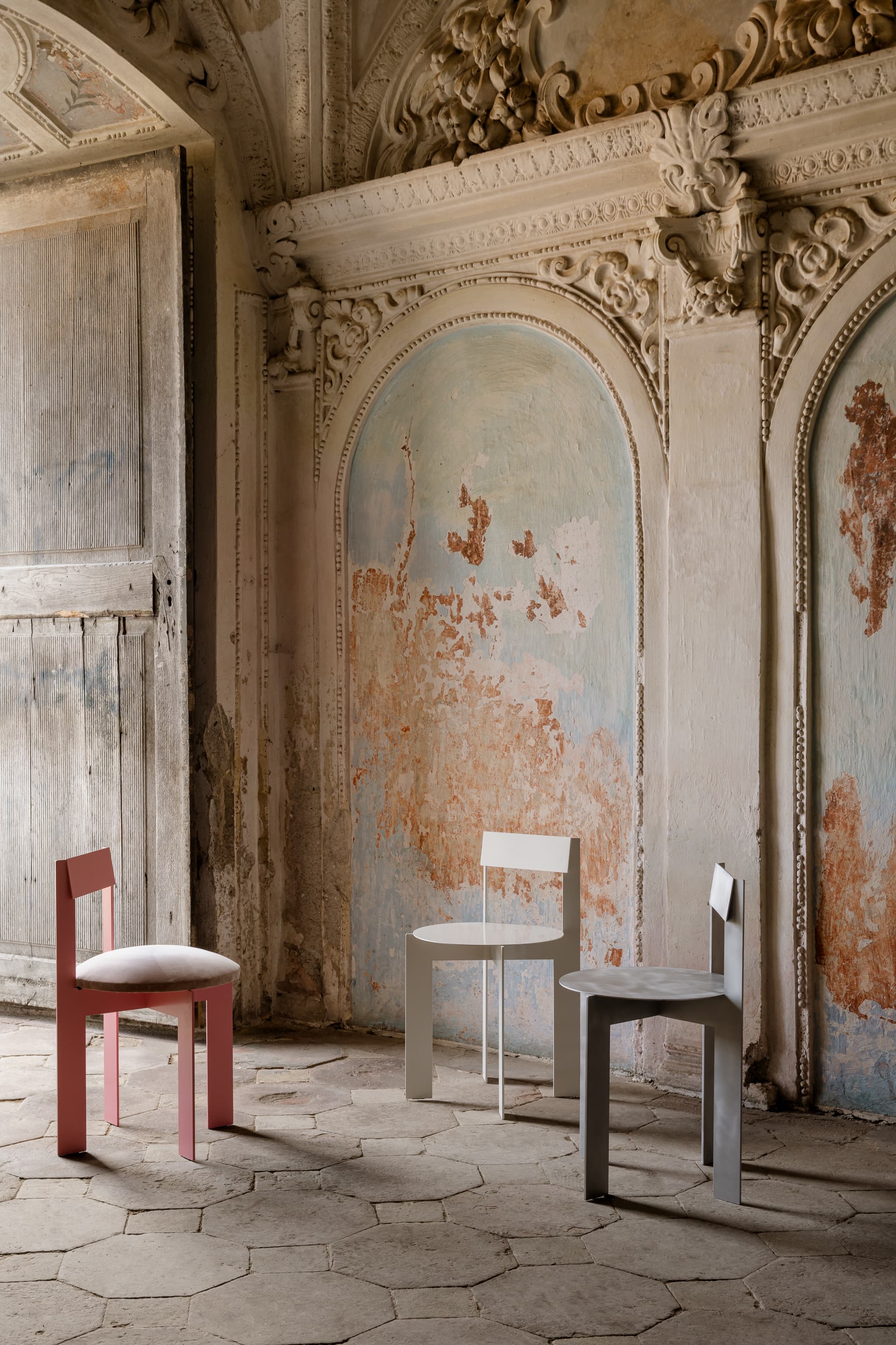 Krzesło metalowe różowe Object113, NG Design - 61230